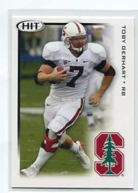 TOBY GERHART 2010 Sage Hit #7 ROOKIE Stanford Cardinal VIKINGS RB