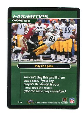 HINES WARD 2001 NFL Showdown Action Card STEELERS Georgia Bulldogs