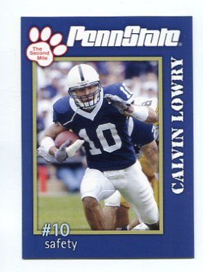 CALVIN LOWRY 2005 Penn State Second Mile College card PRE-ROOKIE Tennessee Titans