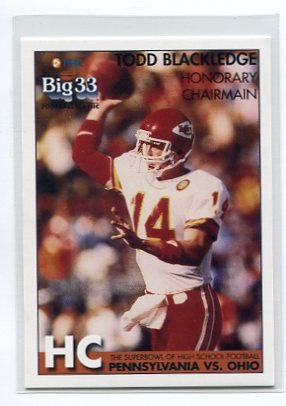 TODD BLACKLEDGE 2008 Big 33 OHIO High School Chairman PENN STATE Kansas City KC Chiefs QB