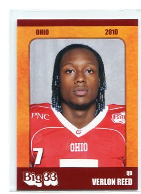 VERLON REED 2010 Big 33 Ohio High School card OHIO STATE Buckeyes QB / WR