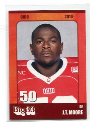 J.T. JT MOORE 2010 Big 33 Ohio High School card OHIO STATE Buckeyes DL / DE