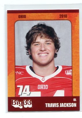 TRAVIS JACKSON 2010 Big 33 Ohio High School card MICHIGAN STATE Spartans OL