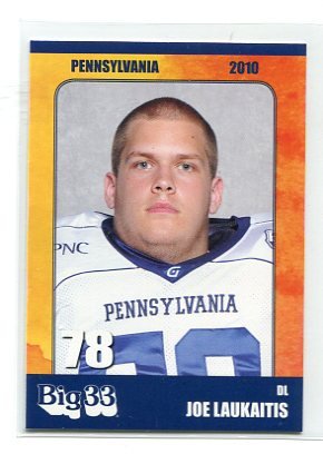 JOE LAUKAITIS 2010 Big 33 Pennsylvania High School card DL