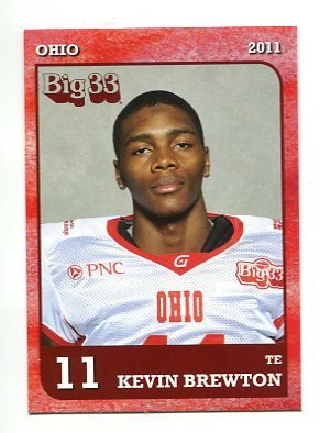 KEVIN BREWTON 2011 Big 33 OH High School card TE