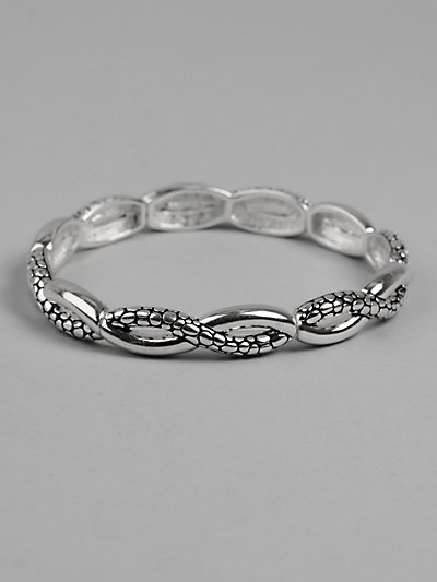 Silver Wave Design Bracelet - BBsw