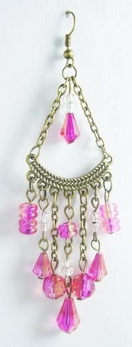 Pink Bead Artisan Earrings - BBpb