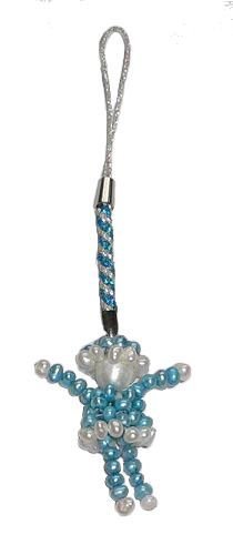 Beaded Girl Cell Phone Charm - BBpc