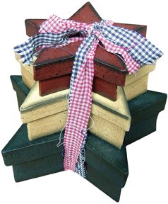 Rustic Star Boxes - 3/Set - G20264