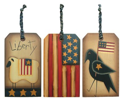 Americana Wood Tags - 3/Set - G9110