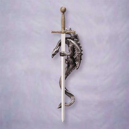 Dragon And Sword Plaque - MM34191