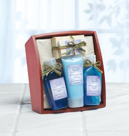 Sage Bath Set On Trayavendar - MM36397