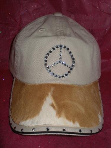 Khaki Baseball Cap - Brown & White/Mercedes - JGbwm