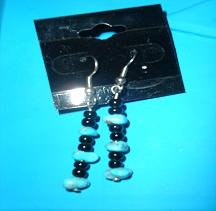 SALE! Turqouise Beaded Dangly Earrings - CGtb