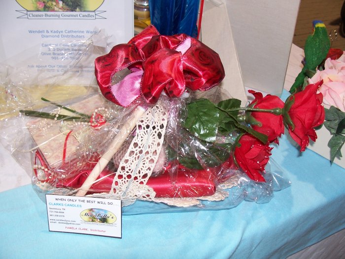 Red Silk Rose Gift Basket - GSrsb