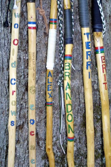Custom Painted Hiking Staff - OCcp