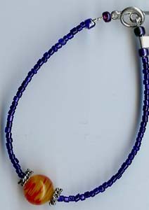 Orange Glow Bead Bracelet - EAogb