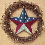 Americana Star & Grapevine Wreath - CWGJHE5360