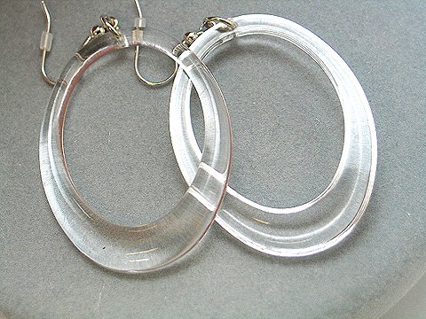 Crystal Clear Ice Bead Hoops - BBic