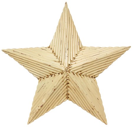 Corrugated Barn Star - Antique White - 21 1/2"- CWGJHE5436A