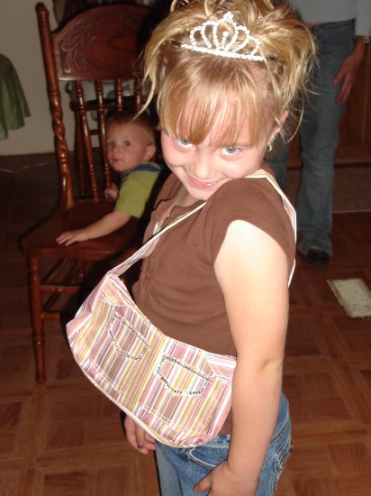 SALE! Striped Kids Purse With Swarovski Crystals - CGst
