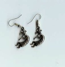Silver Kokopelli Earrings - EAske