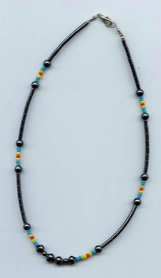 Hematite Multi-Color Bead Necklace - EAhm