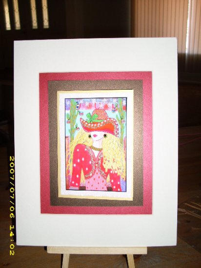 Cowgirl in Red 9 x 11 - IAcr911
