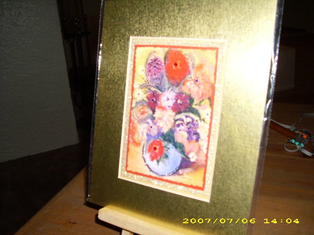 Flowers in Blue Vase 5 x 7 - IAfb57
