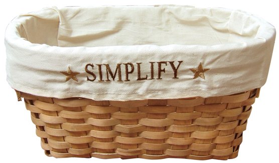 Fabric Lined Simplify Basket - CWIGJHE5245C