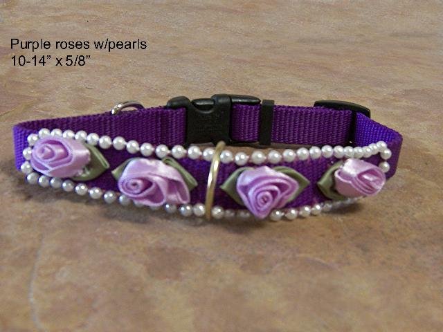 Pearl and Purple Rose Collar - BTppr