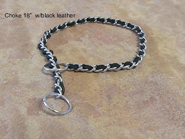 Black Leather Choke Collar - BTblc