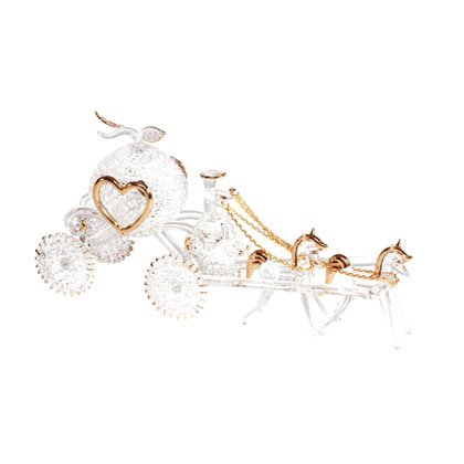 CAKE TOPPER SPUN GLASS CARRIAGE - MM35383