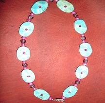 SALE! Turquoise & Pink Pearl Necklace - CGtp