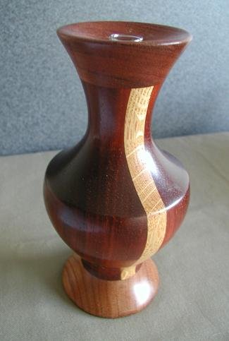 Bubinga/Oak Wood Vase - WAbo