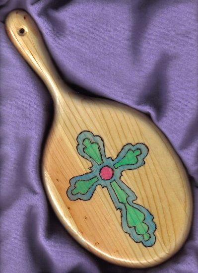 Cross Design Wood Mirror - JWcm