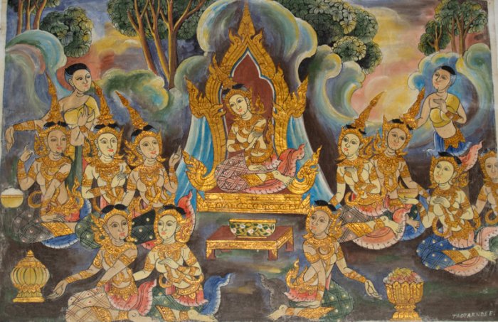 Cloth Goldleaf Painting - MEgl