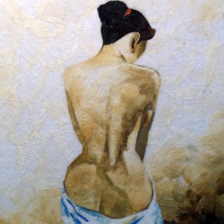 Nude Woman Leaf Painting - MEnw