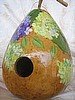 Purple Hydrangea Gourd Birdhouse - PJph