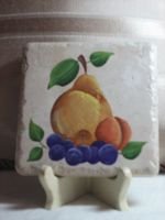Pear and Grapes Tile - Large - PJpgx