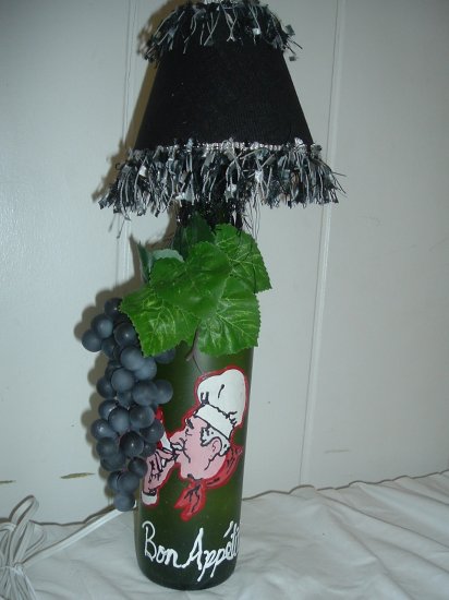 Bon Appetit Wine Bottle Lamp - PCba