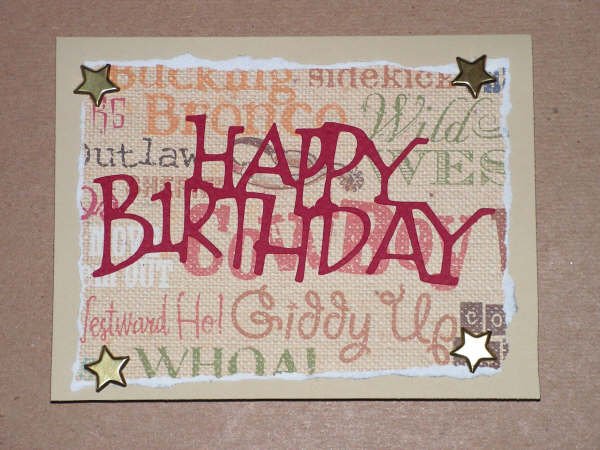 Happy Birthday Card Cowboy Style - CCcb