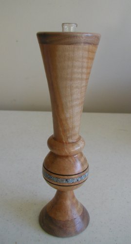 Maple Vase With Turquoise Inlay - WAtu