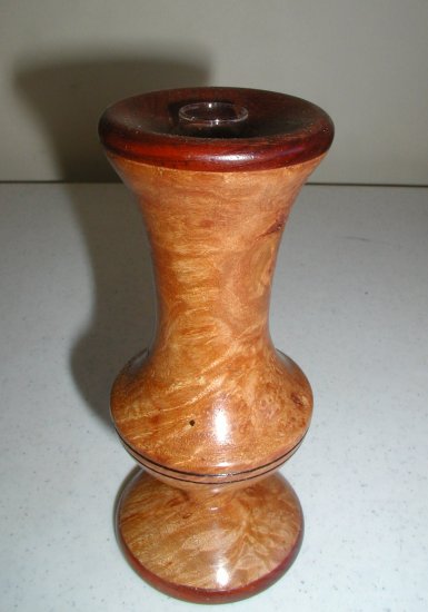 Maple Burl With Purple Heart Base and Rim - WAmb