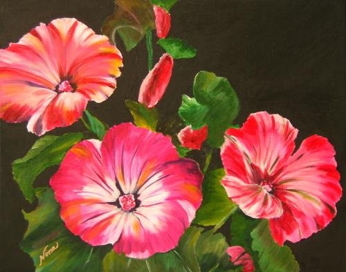 Petite Pink Flowers Print - NWpfp