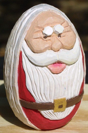Wooden Santa Egg - OCse