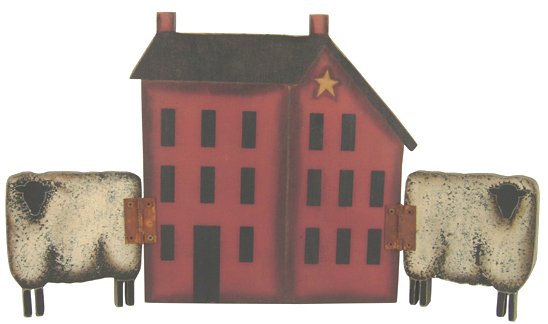 Folding Folk Art/Sheep Plaque - G7595