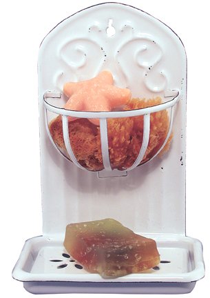 Enamelware Soap & Sponge Holder - G60947