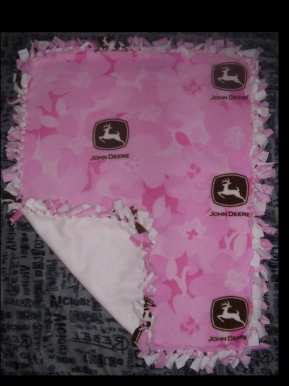 Pink John Deere Fleece Blanket - BTjd