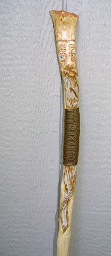 Maple Hiking Staff With Wood Spirit - OCws
